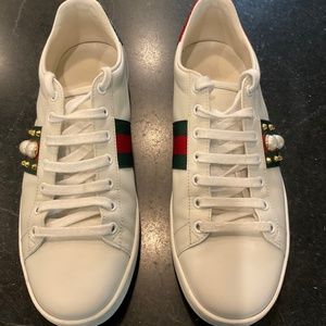 Gucci Ace Studded Sneakers - Size 42